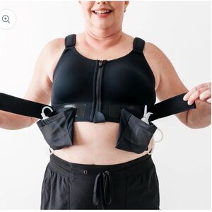 Three Strands Black Post-Surgery Bra